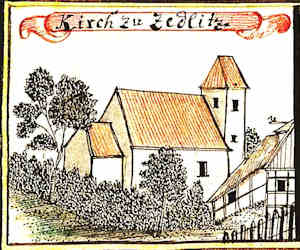 Kirch zu Zedlitz - Koci, widok oglny
